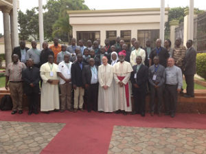 ArchbishopsSpeichandPalmer-BucklewiththeSecretariesGeneralandsomestaffmembersofSECAMSecretariat.