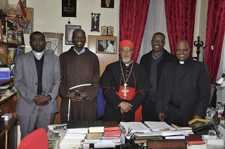 H.Em. with ECS management and Abba Tesfaye, Archdiocese chancellor