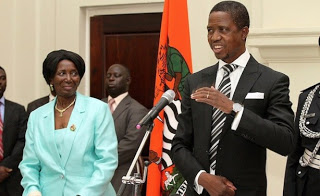 President Edga Lungu of Zambia and his Running mate