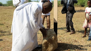 Fr. Vincent Mwakhwawa, The National Pontifical Missionary Societies  of the Episcopal Conference of Malawi Led the Occasion of   Laying of the Foundation Stone for the Shrine