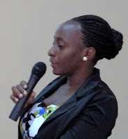 Martha Nakuya addresses  the  participants at the workshop