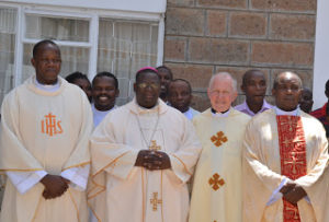(From Left) Rev. Fr. Ferdinand Lugonzo, Secretary General AMECEA,