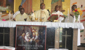 Most Rev. Tarcizio Ziyaye, Archbishop of Lilongwe leads Eucharistic