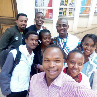 Collins Ongoma (in Striped Shirt) with colleagues  from Kenyatta University