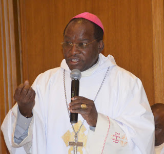 Most Rev.  Martin Kivuva, Archbishop of Mombasa,  giving homily during Eucharistic Celebrations animated by  Kenya Conference of Catholic Bishops in Addis Ababa, Ethiopia