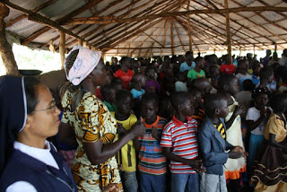 Left: Sr. Dorothy who serves at Bidibidi Camp Zone I