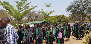 Graduating students from Zambia Catholic University (ZCU)