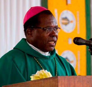 Most Rev. Tarcisius Ziyaye Archbishop of Lilongwe and former  chairman of AMECEA, he assisted Fr. Lugonzo in settling to  his new office as AMECEA Secretary General