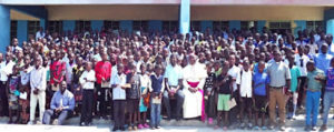 The Bishop with the Children at St. Mary's Karonga Secondary School1