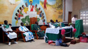 The Donated Chairs being used during mass