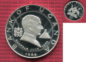 A coin made in commemoration of Pope Paul VI's