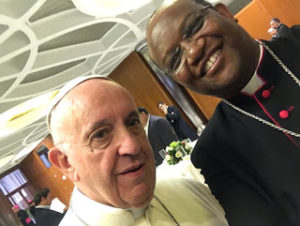 Archbishop Muheria at the Vatican selfie
