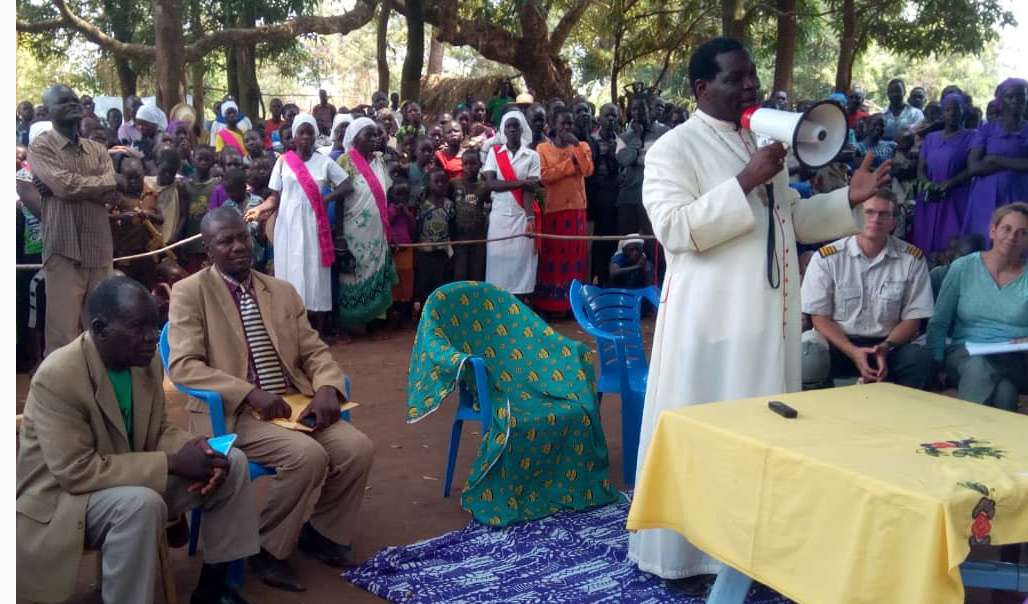 Bishop Hiiboro with the Internally Displaced People in the Camps within his Diocese