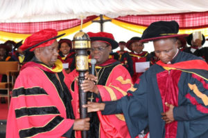 From Left CUEA Vice Chancellor Rev. Prof. Stephen Mbugua, CUEA Chancellor Rt. Rev. Char
