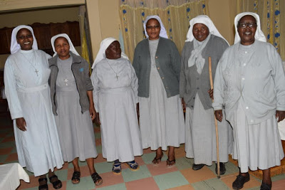 Sr. Prisca Zulu, SMI (third from right) with members of her congregation