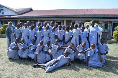 Sr. Zulu with Pupils from one of the schools run by their congregation