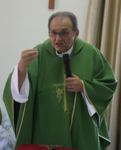 Fr. Fabrizio gives addresses the Uganda Catholic Secretariat Staff
