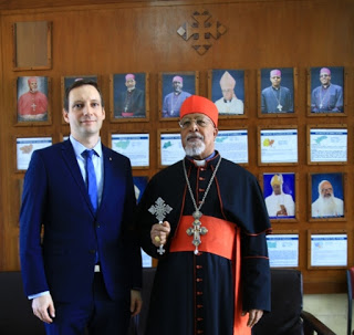 State Minister of Hungery, H.E. Tristian Azbej with H.Em. Cardinal Berhaneyesus Metropolitan Archbishop of Addis Ababa and Chairman of Ethiopia Bishops Conference