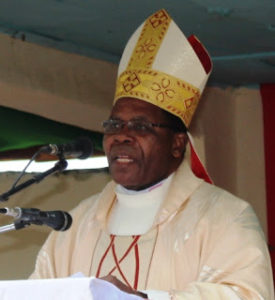 Archbishop Ziyaye during mass on the day
