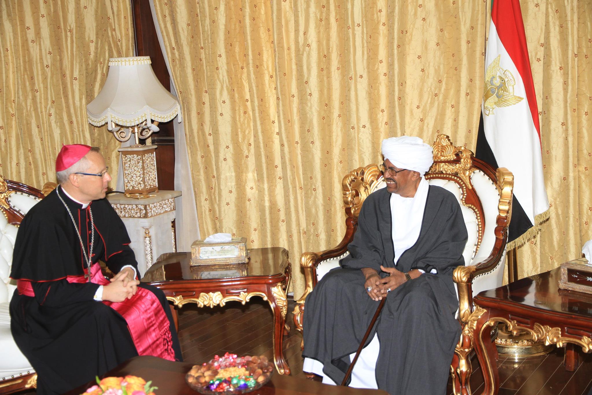 Bert Van Megen with President Omar al Bashir of Sudan