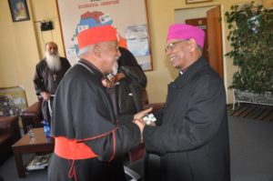 Most Rev. Mengisteab, Archbishop of Asmara and President of the Eritrean Catholic Bishops’ Conference, paid a courtesy visit to the Ethiopian Catholic Church on February 12 2019