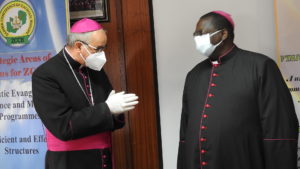 Bishop Moses conferring with Apostolic Nuncio to Zambia