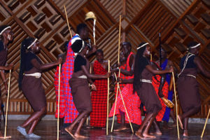 Students present a Kalenjin dance. They emerged the winners at the even