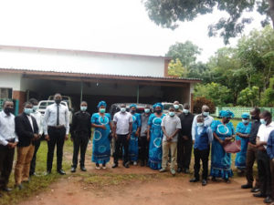 CWO women pause with seminarians. Credit; Malawi Communications