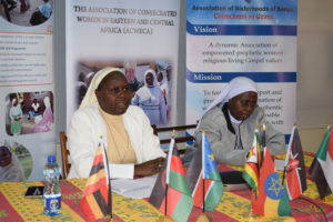 From Left AOSK Secretary General Sr Pasilisa and ACWECA Secretary General Sr. Hellen