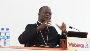 Bishop Maurice Muhatia of Nakuru diocese presenting on Synod of Synodality