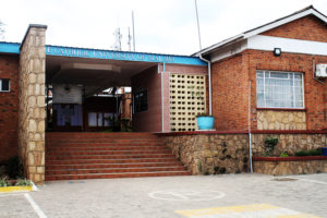 University front and the Registrar Mr. Francis Nkhoma