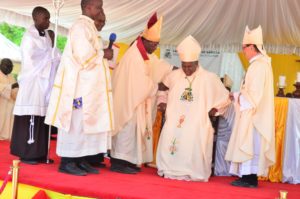 The newly ordained Bishop of Kenya’s Catholic Diocese of Garissa Rt. Rev. George Muthaka