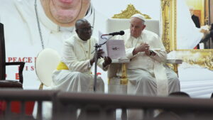 Pope Francis Addressing Internally Displaced Persons (IDPs) in Juba South Sudan