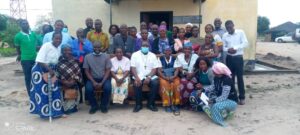 Rt. Rev. Chinyemba (Mask) with Christians