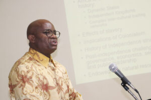 Prof. Dan Kuwali making his Presentation on Malawianity