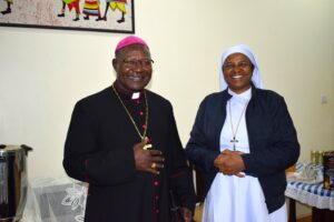 Bishop John Oballa with Sr. Bridgita Samba ACWECA Secretary General