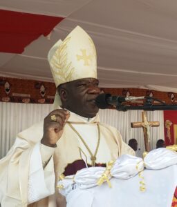 Archbishop Msusa speaking during the anniversary celebration