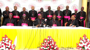 Kenyan Catholic Bishops Addressing Journalists at St. Mary's Pastoral Center, Nakuru.