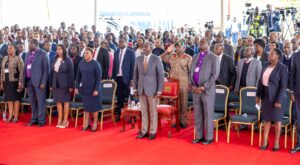 President William Ruto, CS Susan Nakhumicha flanked by Health Stakeholders at the Launch of MEDs Ultramodern Microbiology Lab