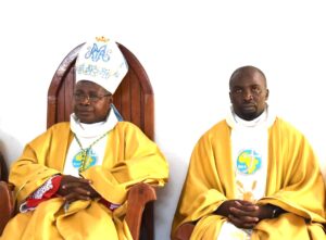 Bishop Benjamin Phiri with District Superior Fr Ignatius Mwalwa