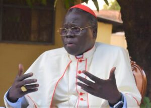 Cardinal Ameyu Martin Mulla during his Christmas Message