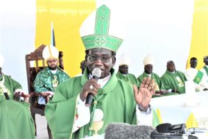 Bishop of Malakal Stephen Nyodoh on Inauguration day of Bentiu Catholic New Diocese