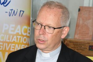 The Outgoing Apostolic Nuncio to South Sudan and Kenya His Grace Monsignor Bert van Megen Photo Otto Abut CRN